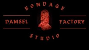 Mindy struggling blindfolded and panty gagged