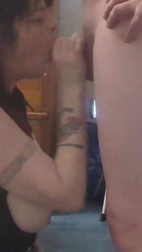 Dawn Wife Sucks Cock, with Her Dripping Cunt and Lets Chaz Use Her Cunt and Cum's All Over It.