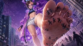 Galacta from Marvel Rivals giantess feet pov crush - 100% ai generated