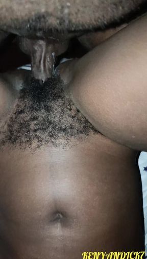 Fucking Sexy Petite Ebony Chic with Hairy Pussy