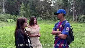 19- and 20-year-old girls pay a guide for a tour in the woods and lose control