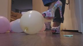 Pastel Balloons Popped By Heels