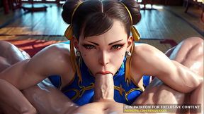 3D Animation : Street Fighter - Chun Li Blowjob FullNelson Fuck