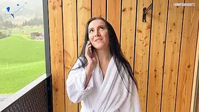 Stepmom Stuck On Balcony Gets Fucked