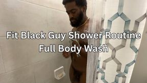 Fit Black Guy Shower Routine Full Body Wash