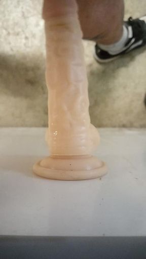 Teddy Bear plays with her dildo