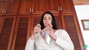 Blowjob and Cum Eating From Surgical Mask
