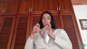 Blowjob and Cum Eating From Surgical Mask