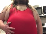 380 lb gainer:  singlet show off and shake chug