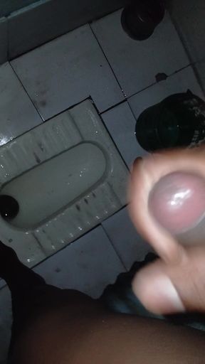 Handjob bathroom