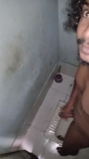 Handjob bathroom