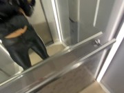 Fucked Leather escort direct in hall with creamy pussy