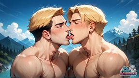 A Muscled Gay Dude Spreads His Broad Buns in a World of Crazy Gay XXX!