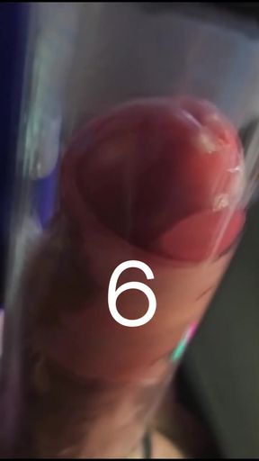 Jaw-dropping moment from "Milking Machine Session.14 - Uncut Married Tradie shoots 3 loads into milking machine"