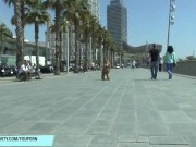 Victoria Sweet shows her sexy naked body on public streets