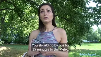 Sexy Italian babe Valentina Bianco fucks a stranger outdoors