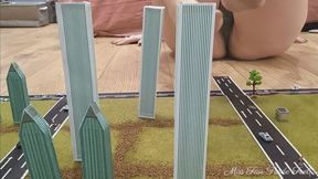 Giantess Fair Trade - Flattens the Green City with her feet and ass - Part 3 - Short Version - 4 K