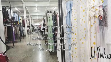 Curtain Crack Public Flashing Try On Haul Gushing Choked