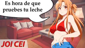 Spanish Asuna JOI CEI hentai. She wants to give you your own milk.