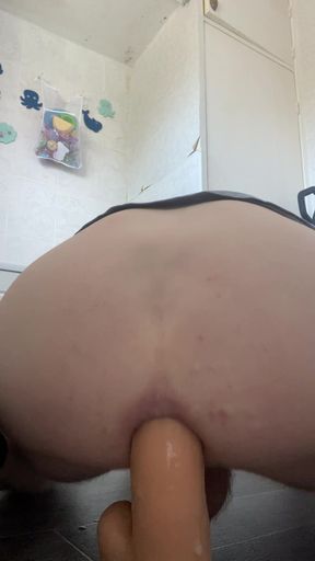 Twink takes 12 inch  DEEP FUCK