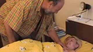 grandpa (old dude) nail a teenager in the bedroom