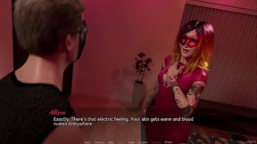 Rainbow Haired Feminist seduces and fucks her admirers in animated hentai game