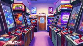 gamer girls sweet cheek job-arcade manager seeks butt job specialist