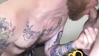 Bearded boyfriend breeding and sucking with passion