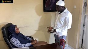 MUSA THE COMPANY GATE MAN SAW AHLAJA WATCHING PORN VIDEO WITH COMPANY WIFE AND HE TREATING TO REPORT HER TO THE MD BUT THE SIDE TO TAKE HIS OWN SHARE BY FUCKING HER