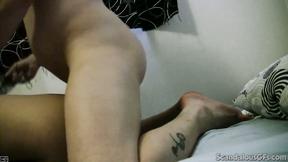 ”Brunette babe takes dick”