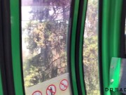 RISKY PUBLIC! AMATEUR COUPLE BLOWJOB AT CABLE CAR IN CHILE