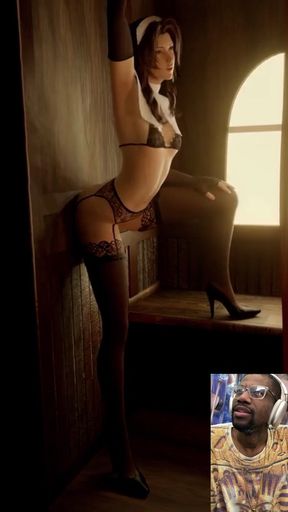 Slutty Ass Petite Aerith in Confessional Getting Anal Fucked Like a Whore