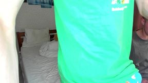 i just took off my underwear, and alex is all over my huge cock!