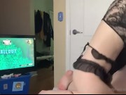 Goth Domme Edging Submissive Gamer Femboy