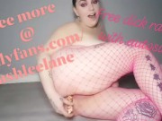 Only fans slut Ashlee Lane teases with glass dildo