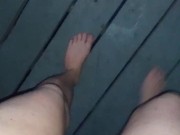 I needed to pee desperately, so I pissed outside and it made me hard!