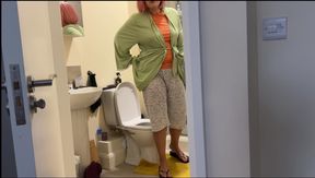 Caught Stepmom Peeing Into the Bathroom