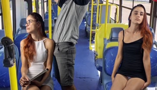 Pervert humps slut on public transport!