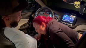 My friend and I played with my boss'_s cock in his car