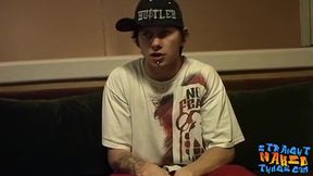 Straight male showing his masturbating skills off