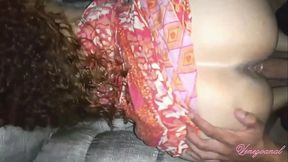Thick colombian curly redhead fucked her in doggystyle RAW POV