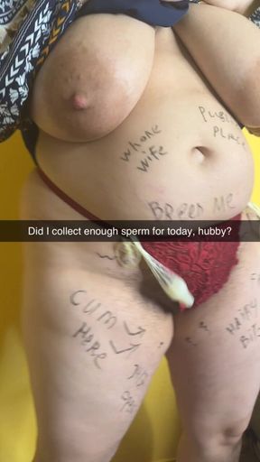 Hubby, did i collect enough sperm from strangers for today?  - Cuckold Snap Chat - Milky Mari