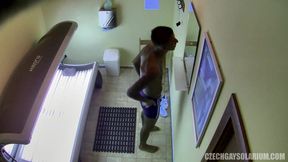 Czech Gay Solarium 13 Skinny Stud’s Full Solo Strip Down