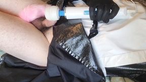 SubbyPuppy Latex Sissy Maid Cuddling with the Wand