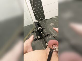 Sissy is squirting from magic wand and fuckmachine