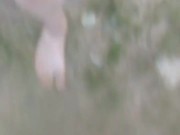 Barefeet And Booty Shorts; Walking Outside (No Audio)