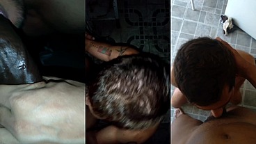 Pegação com 3 cafuçus dotados na casa abandonada da favela depois do baile
