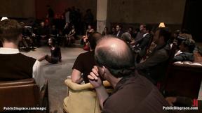 ”Sexy mixed slave banged in public”