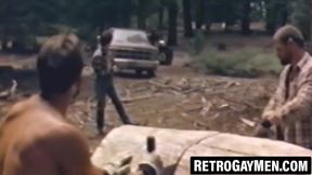 Retro cock lover pounds his BF in hardcore session