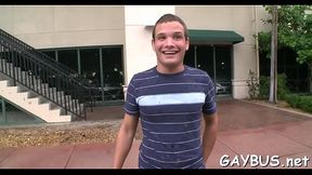 Lusty rimming with a pretty flower boy and slutty dude